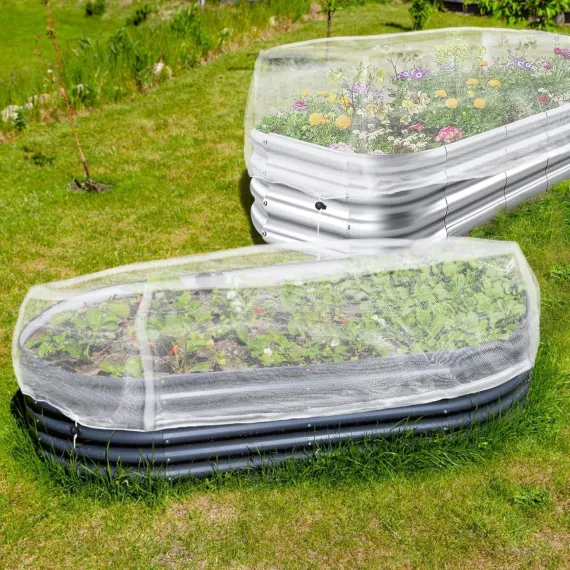 Ultra-Fine Garden Mesh Netting, 130 x 70 x 45cm, 2-Pack, Insect & Bird Barrier