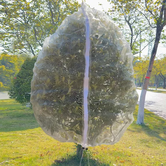 10 Pack 10 x 10ft Fruit Tree Netting Bags with Zipper and Drawstring