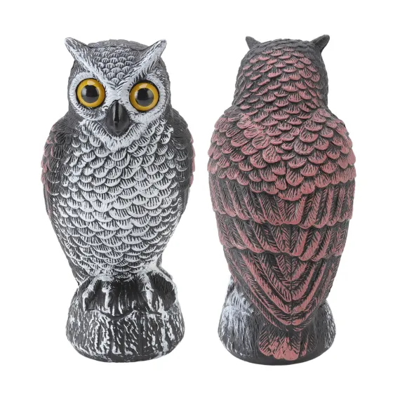 Plastic Owl Bird Deterrent for Gardens, Waterproof and Sun-Resistant