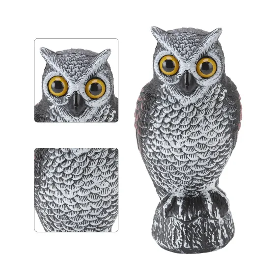 Plastic Owl Bird Deterrent for Gardens, Waterproof and Sun-Resistant