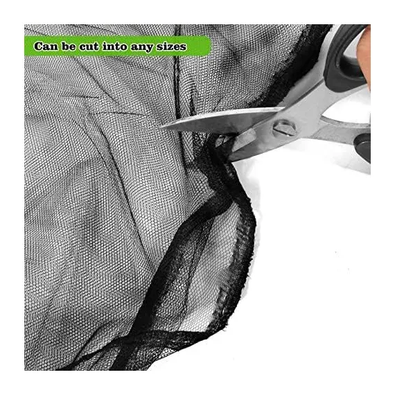 Mosquito Garden Mesh Netting 20 x 10 Ft / 3 x 6 m, Black, Fly & Bird Barrier
