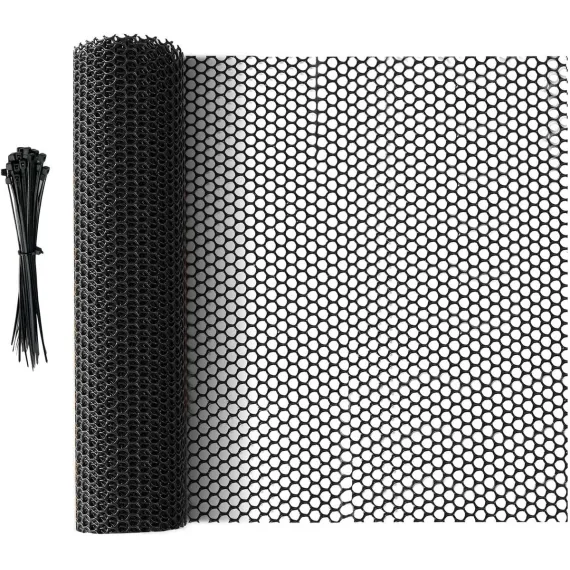 Plastic Fencing Net 40 cm x 3 m, Black, 20 Fixed Straps