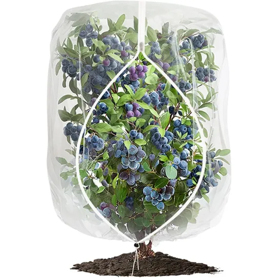 2-Piece Fruit Tree Netting Cover 70 x 100 cm with Drawstring