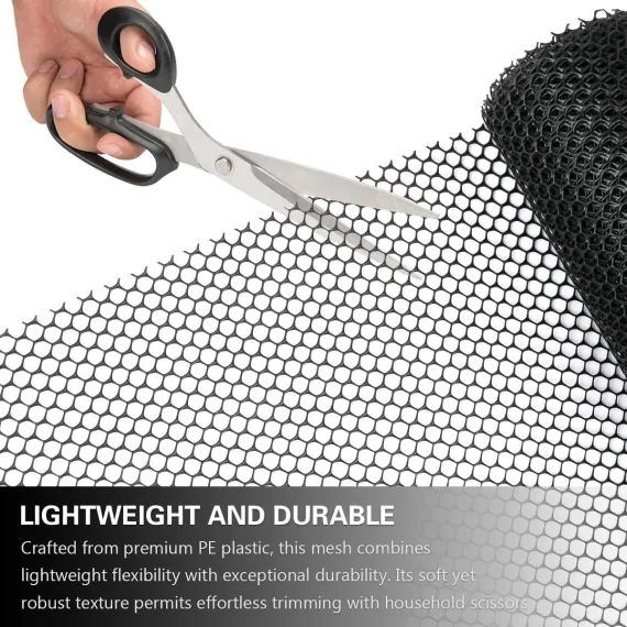 Plastic Fencing Net 40 cm x 3 m, Black, 20 Fixed Straps