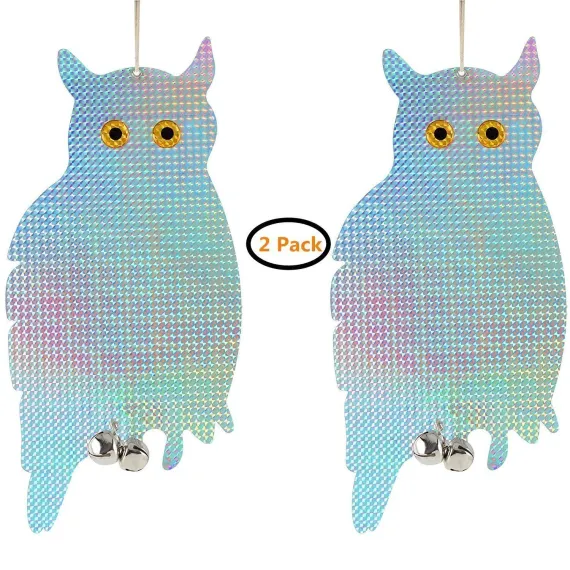 Holographic Reflective Fake Owl Bird Repellent Scare Device