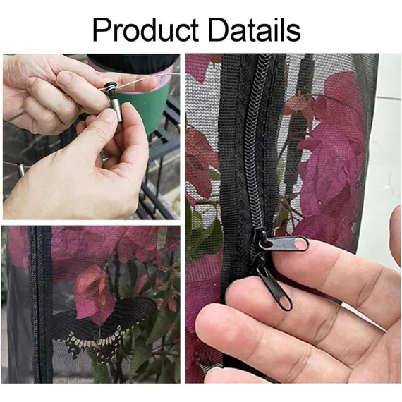 2-Piece Fruit Tree Netting 25 x 50 cm with Zipper, Mesh Cover Only