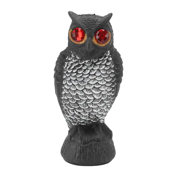 Owl Bird Deterrent Garden Plastic Red-Eyes Owl, Wear-Resistant
