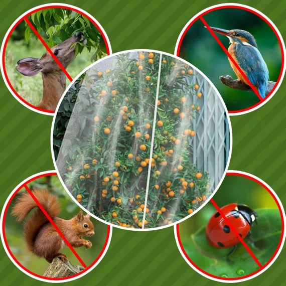 2-Piece Fruit Tree Netting Cover 70 x 100 cm with Drawstring