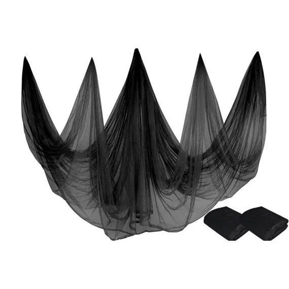 Mosquito Garden Mesh Netting 2.4 x 6 m, Black, for Fly, Bird & Plant Protection