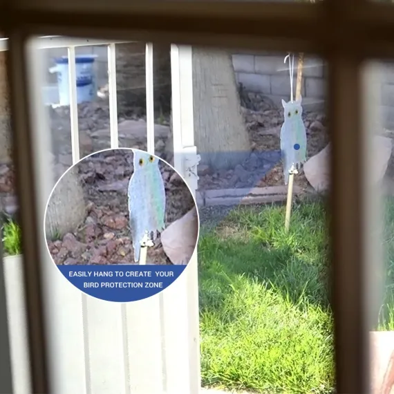 Holographic Reflective Fake Owl Bird Repellent Scare Device