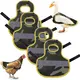 4 Pcs Camouflage Green High Visibility Chicken & Duck Safety Vest - Reflective Poultry Jacket