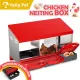 VaKa Chicken Hen Coop Hutch 3 Hole Inside Outside Roll Away Lay Egg Nesting Box image: 1