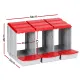 i.Pet Chicken Nesting Box 3 Hole Roll Away Poultry Hen Laying Egg Hutch Red image: 1