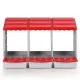 i.Pet Chicken Nesting Box 3 Hole Roll Away Poultry Hen Laying Egg Hutch Red image: 2