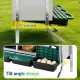 i.Pet Chicken Nesting Box Roll Away Metal Nesting Box Wall Mounted 6 Holes Green image: 4