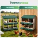 i.Pet Chicken Nesting Box Roll Away Metal Nesting Box Wall Mounted 6 Holes Green image: 3