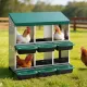 i.Pet Chicken Nesting Box Roll Away Metal Nesting Box Wall Mounted 6 Holes Green image: 7