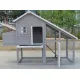 YES4PETS Grey Large Chicken Coop Rabbit Hutch Ferret Guinea Pig Cage Hen Chook Cat Kitten House image: 1