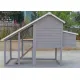YES4PETS Grey Large Chicken Coop Rabbit Hutch Ferret Guinea Pig Cage Hen Chook Cat Kitten House image: 2