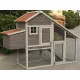 YES4PETS Grey Large Chicken Coop Rabbit Hutch Ferret Guinea Pig Cage Hen Chook Cat Kitten House image: 5