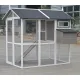 YES4PETS Grey XL Chicken Coop Rabbit Guinea Pig Hutch Ferret Hen Cat Bird House image: 1