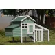 YES4PETS Green Small Chicken coop with nesting box for 2 Chickens / Rabbit Hutch image: 1