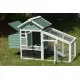 YES4PETS Green Small Chicken coop with nesting box for 2 Chickens / Rabbit Hutch image: 3