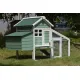 YES4PETS Green Small Chicken coop with nesting box for 2 Chickens / Rabbit Hutch image: 5