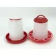 YES4PETS Farm Poultry Bird Chicken Water Drinker 3 L & 3 kg Food Grain Seed Feeder Set