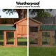 i.Pet Chicken Coop Rabbit Hutch 220cm x 44cm x 84cm Large Chicken Coop Run Wooden Outdoor Cage House image: 6
