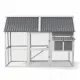i.Pet Large Chicken Coop 213 x 176 x 152cm Grey White