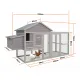 Samland Wooden Outdoor Chicken Coop with Nesting Box Large Run 228cm