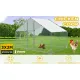 VaKa 3 x 2 x 1.95m Metal Walk-In Chicken Coop Rabbit Hutch Cage Hen House