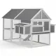 i.Pet Large Chicken Coop 213 x 176 x 152cm Grey White