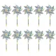 10-Piece Bird-Repelling Reflective Windmill Set for Outdoor Areas