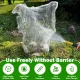 4 Pack Garden Mesh Netting Bags with Drawstring, 2 Sizes, 2.6 x 3.3ft & 3.3 x 4.9ft