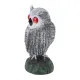 Plastic Owl Bird Deterrent Garden Decoy with Red Eyes