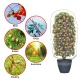 4-Pack Garden Mesh Netting Plant Covers, 1 x 1m, Insect & Bird Barrier, Drawstring