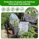 4 Pack Garden Mesh Netting Bags with Drawstring, 2 Sizes, 2.6 x 3.3ft & 3.3 x 4.9ft