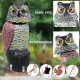 Owl Bird Decoy with Rotating Head, Realistic Eyes and Waterproof Design