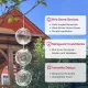 Reflective 3D Stainless Steel Wind Spinner Bird Deterrent Garden Decor