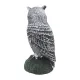 Plastic Owl Bird Deterrent Garden Decoy with Red Eyes
