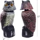 Owl Bird Decoy with Rotating Head, Realistic Eyes and Waterproof Design