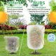 Garden Mesh Netting Plant Cover with Drawstring, 19.7 x 29.5in, 63 x 90.6in, 2 Pack