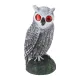 Plastic Owl Bird Deterrent Garden Decoy with Red Eyes