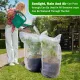 4 Pack Garden Mesh Netting Bags with Drawstring, 2 Sizes, 2.6 x 3.3ft & 3.3 x 4.9ft